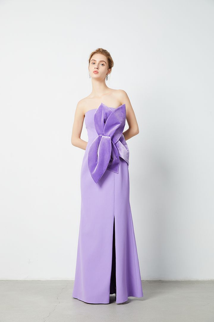 Velvet bow dress