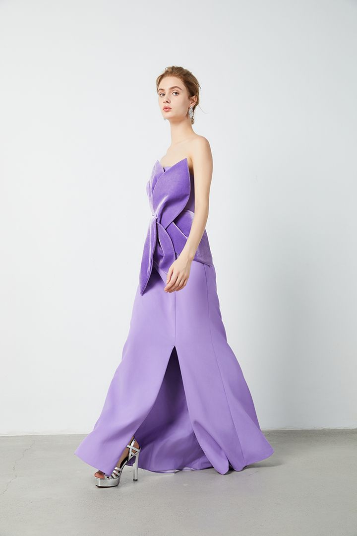 Velvet bow dress