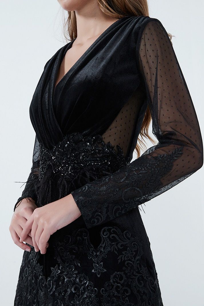 Velvet black dress