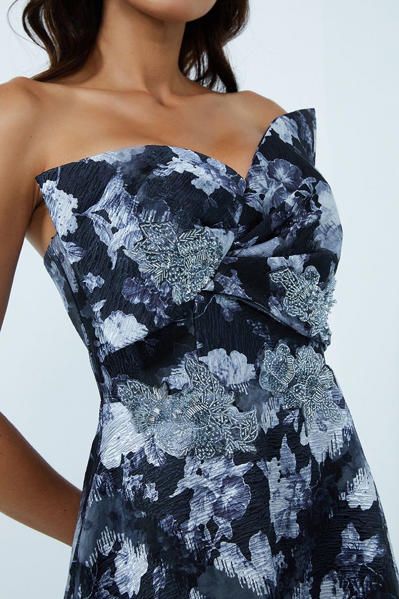Brocade floral dress