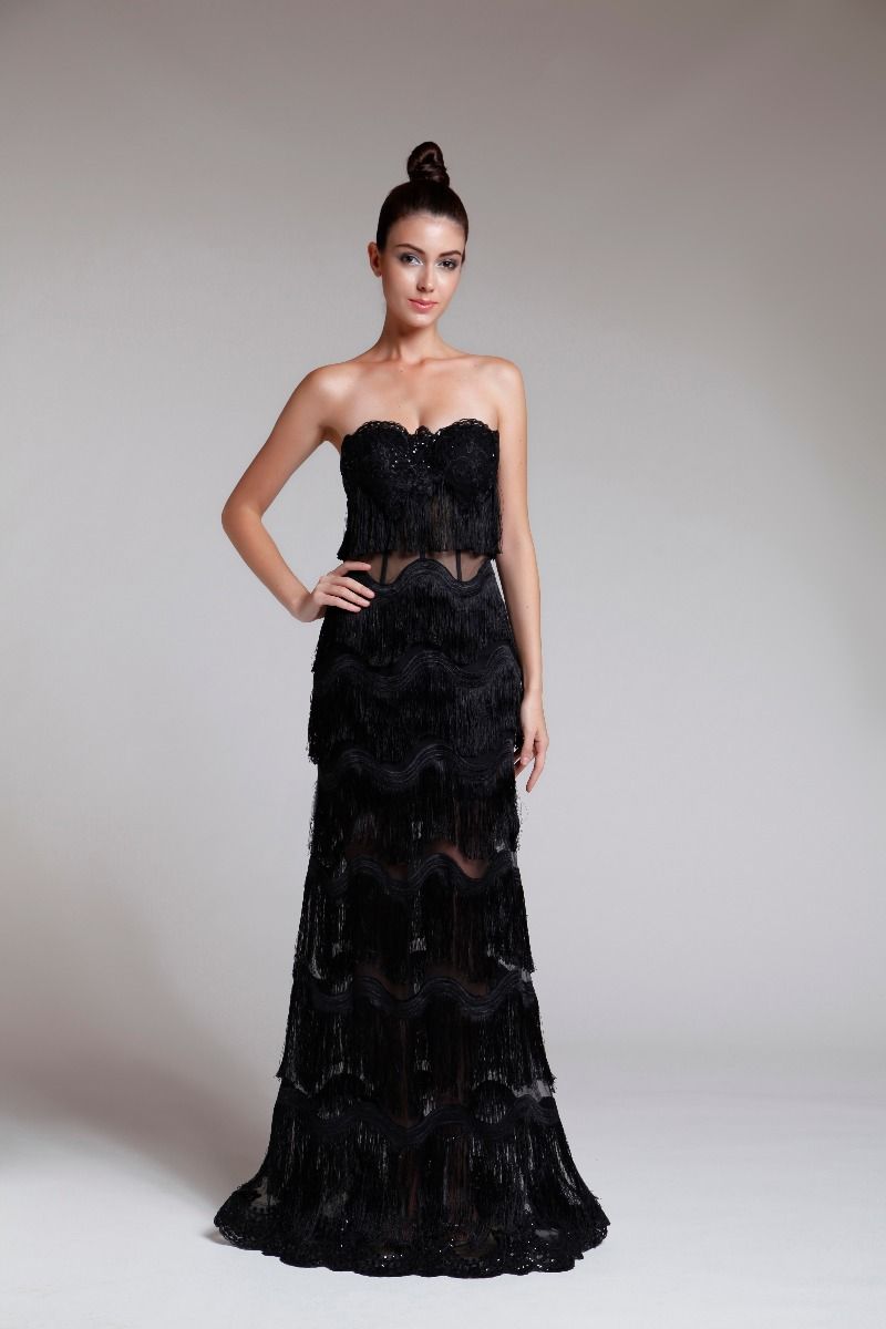 Fringe tiered dress Vivid Flair