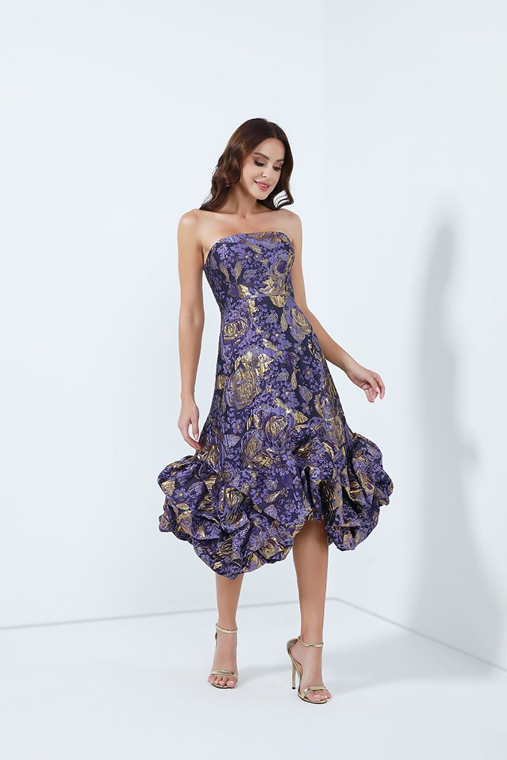 Floral cheap brocade dress