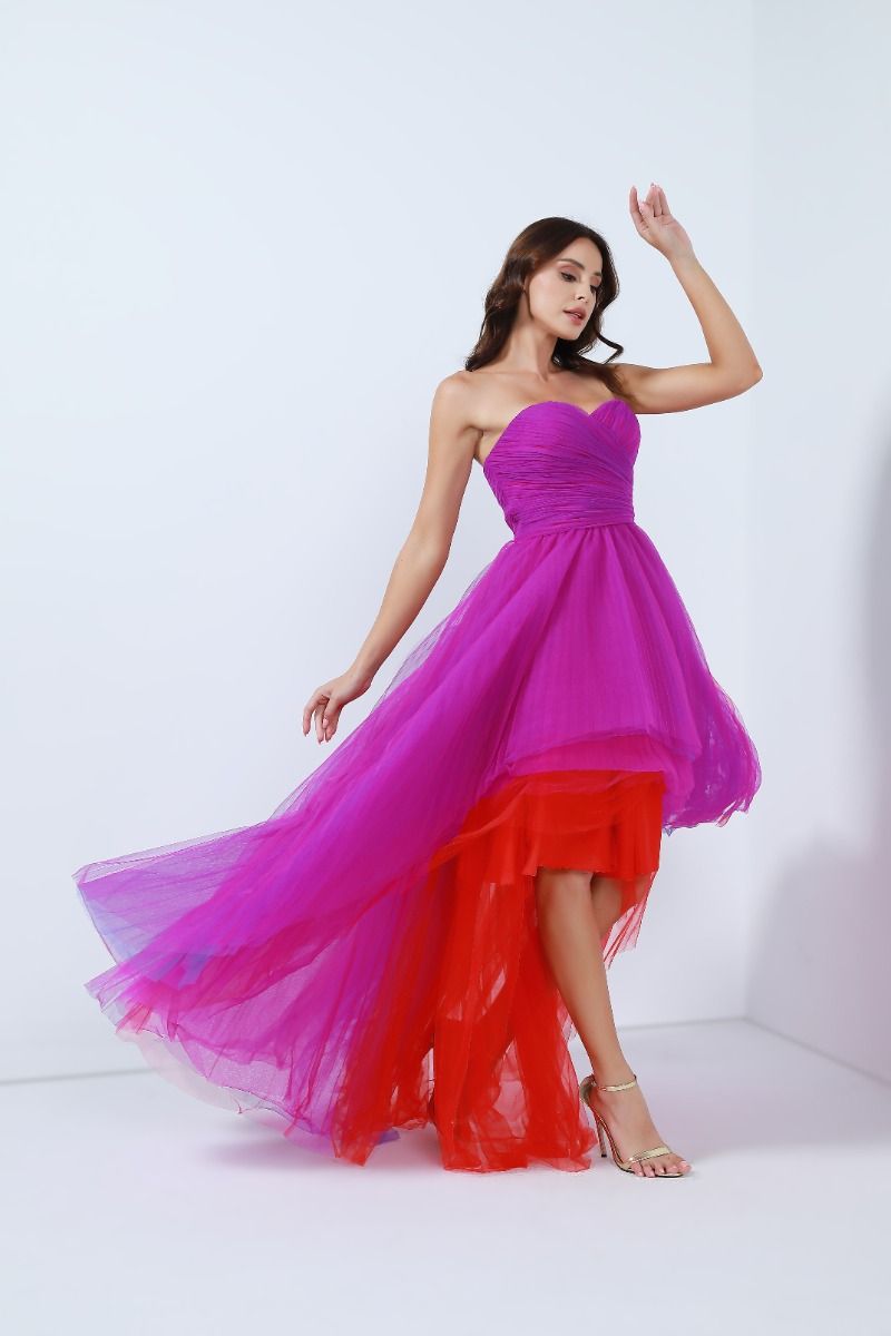 Pink sweetheart best sale neckline dress