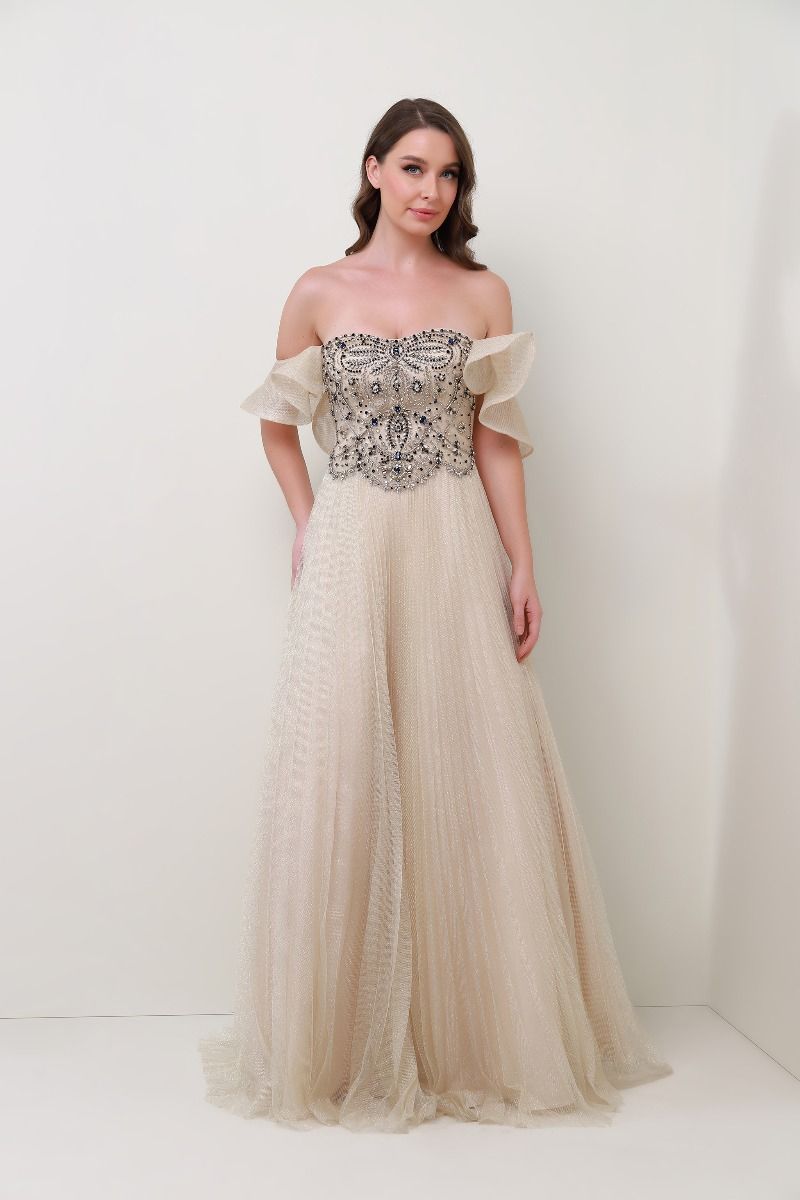Rhinestones embellishment bustier dress 