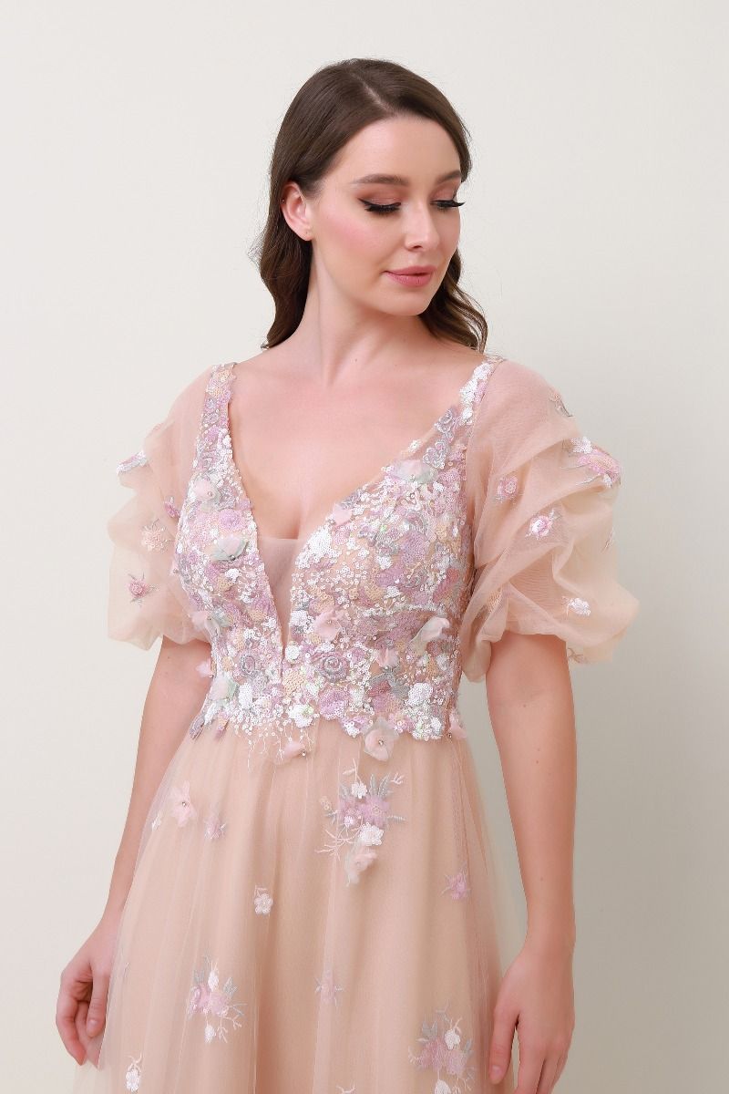 embellished bustier dress