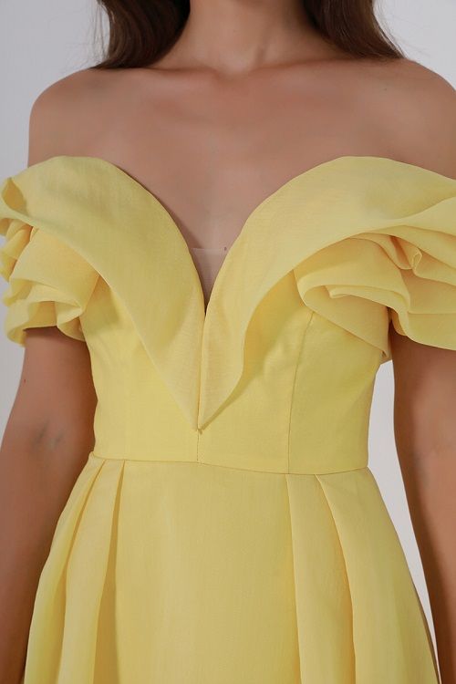 Wide sweetheart neckline dress Vivid Flair