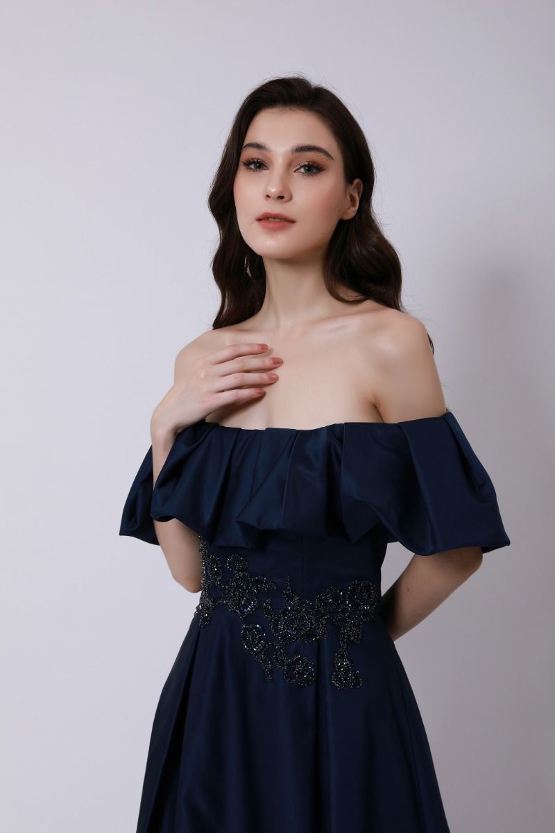 Flounce off-shoulder dress