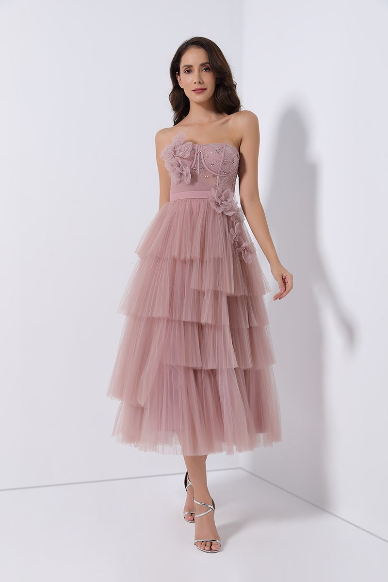 layered mesh dress Vivid Flair
