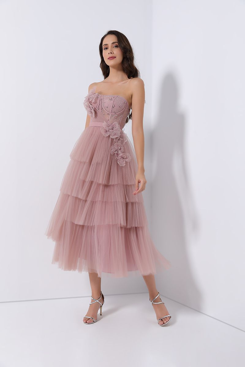Layered mesh on sale dress