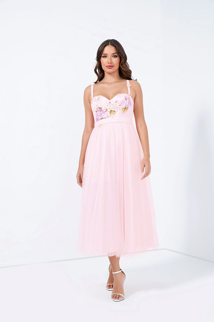 Floral bustier dress