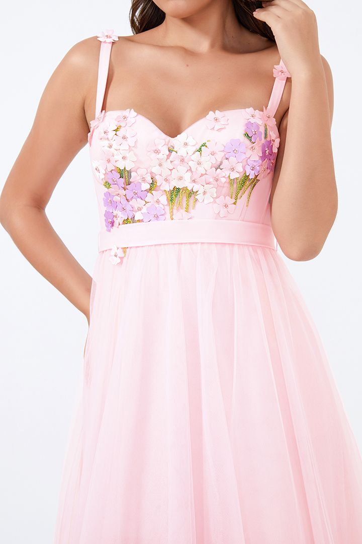 Floral bustier dress