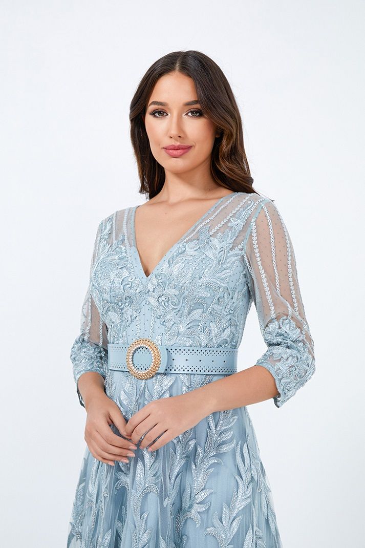 Lace deals belted dress