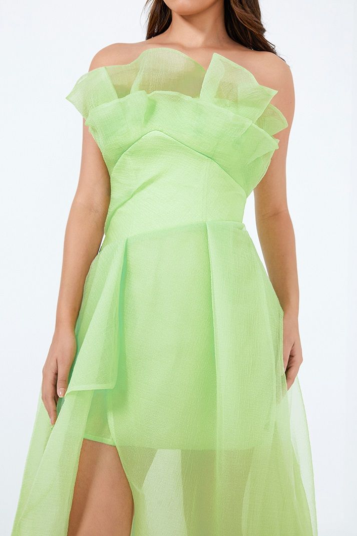 Unique Folds Bustier Dress