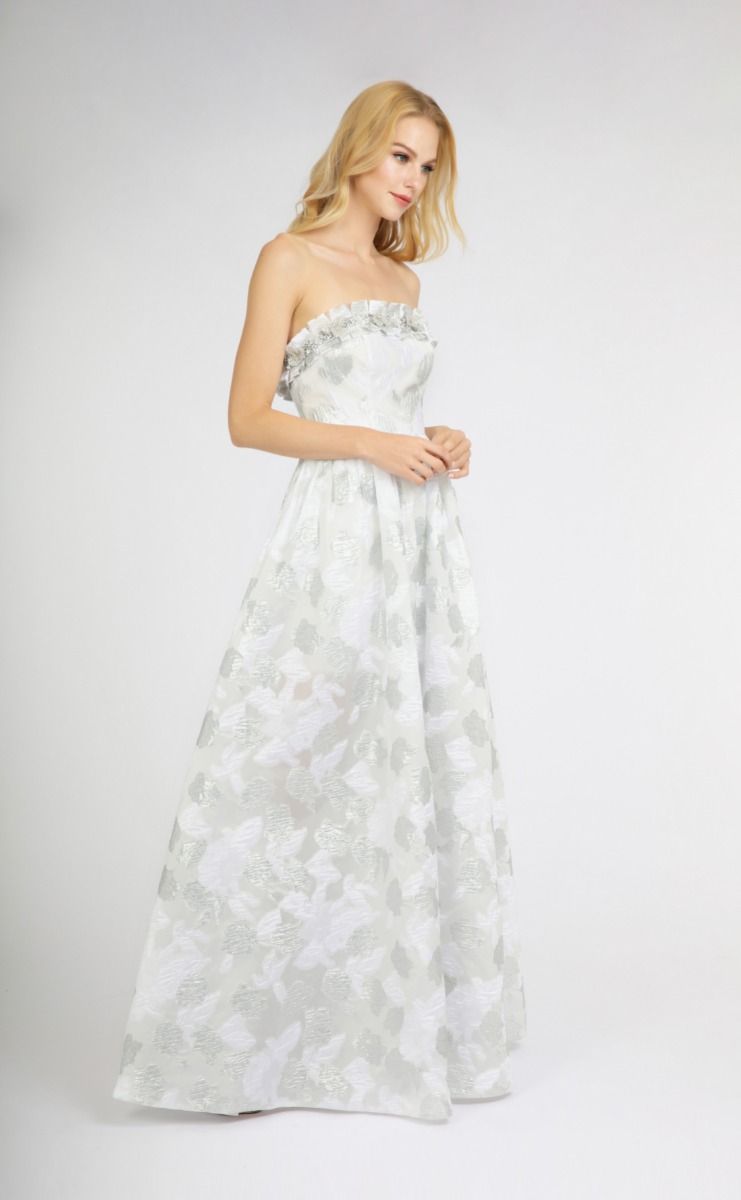 Embellished printed dress