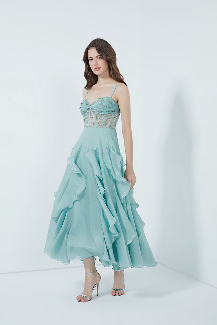 Ruffles & layers tulle dress