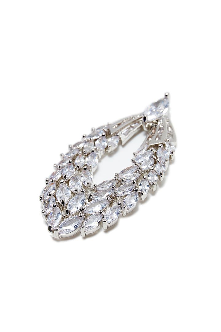 Rhinestones drop down earrings
