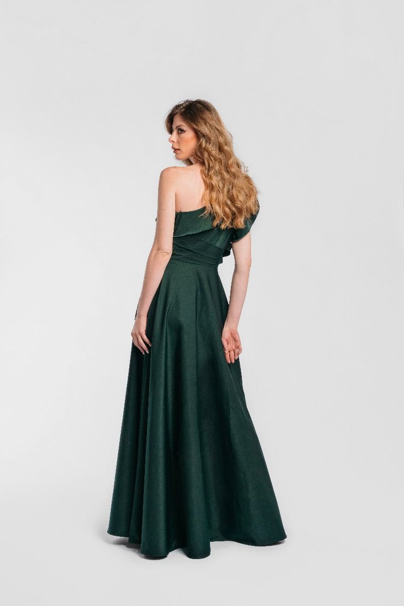 Ruffled one-shoulder dress