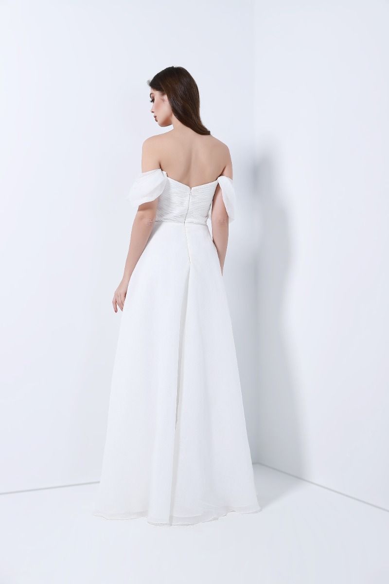 Pleated bustier dress