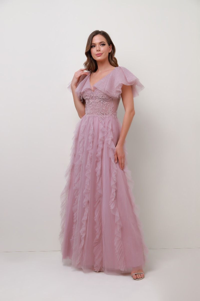 Frill trimming dress