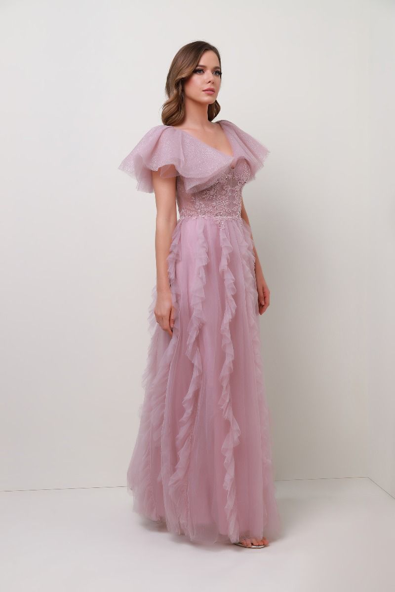 Frill trimming dress