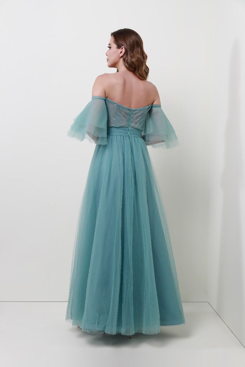 Embellished off-shoulder dress