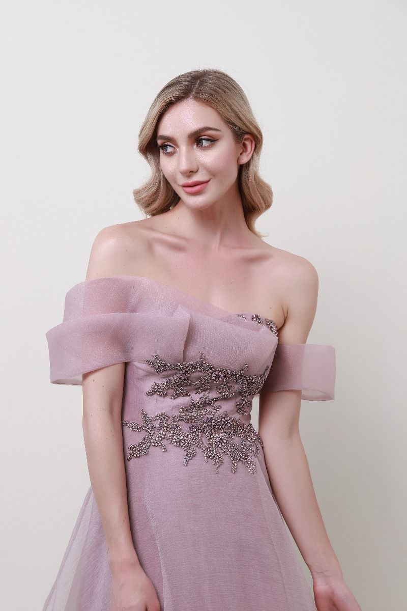 Off shoulder organza dress