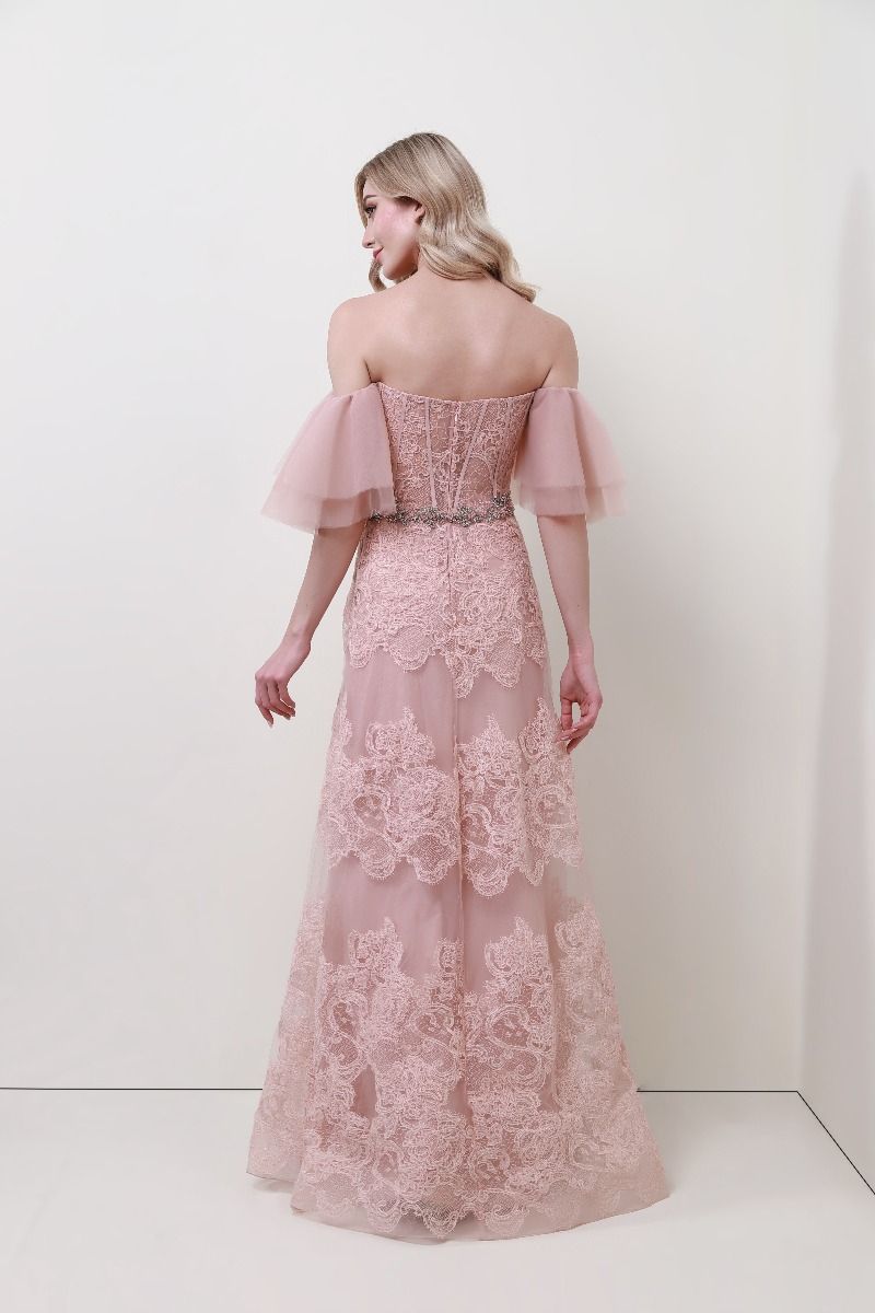 Embellished lace dress