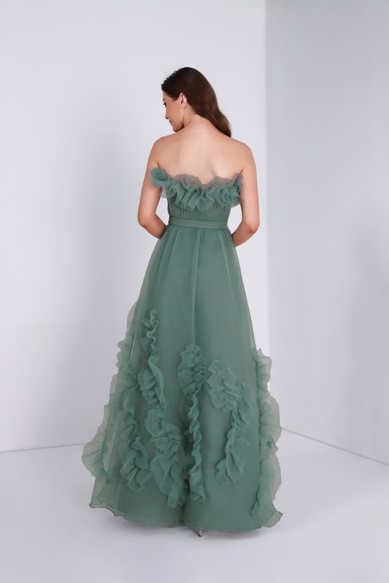 Ruffled embellished dress