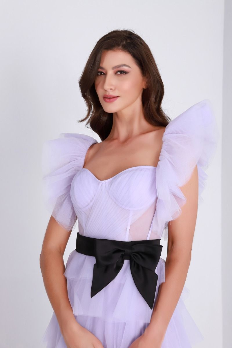 Statement Bow-tie belt dress
