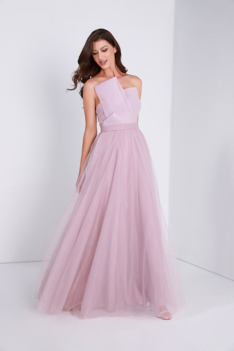 Unique folds bustier dress