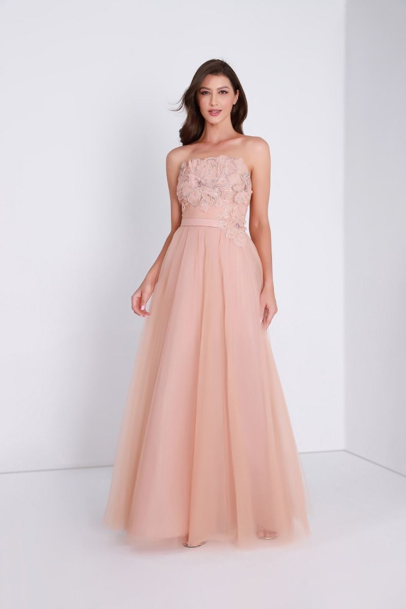 Floral applique dress