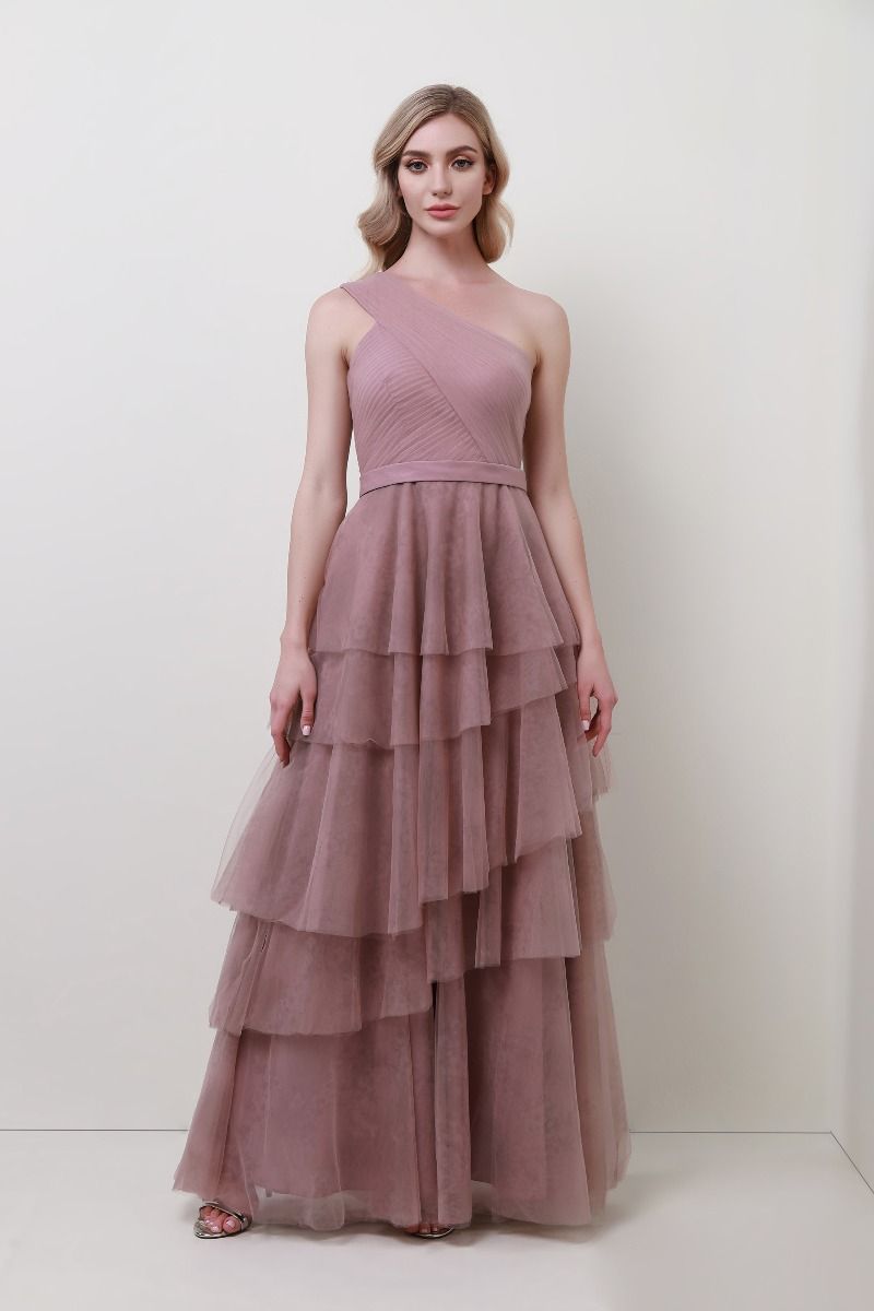 vivid flare, Tiered mesh dress