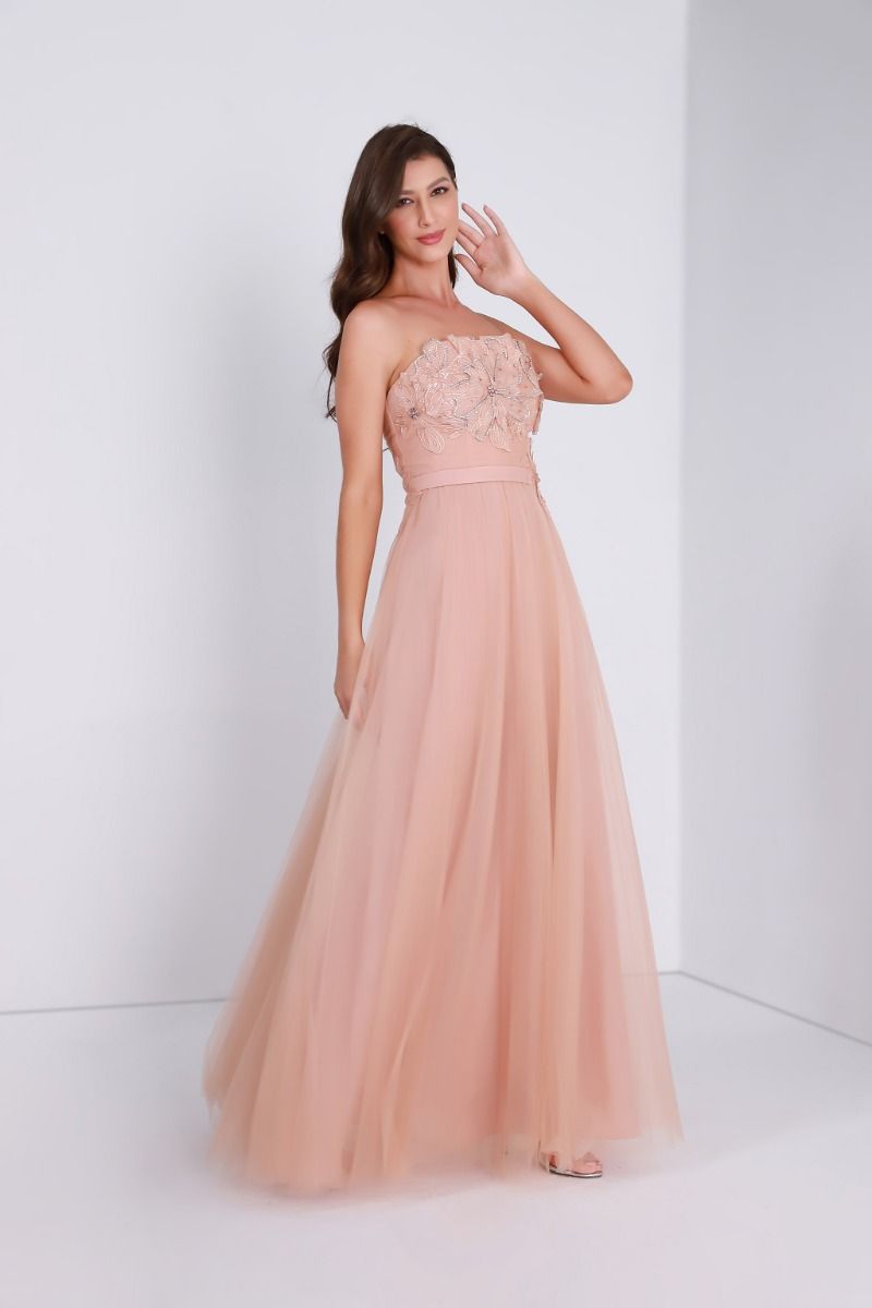 Floral applique dress