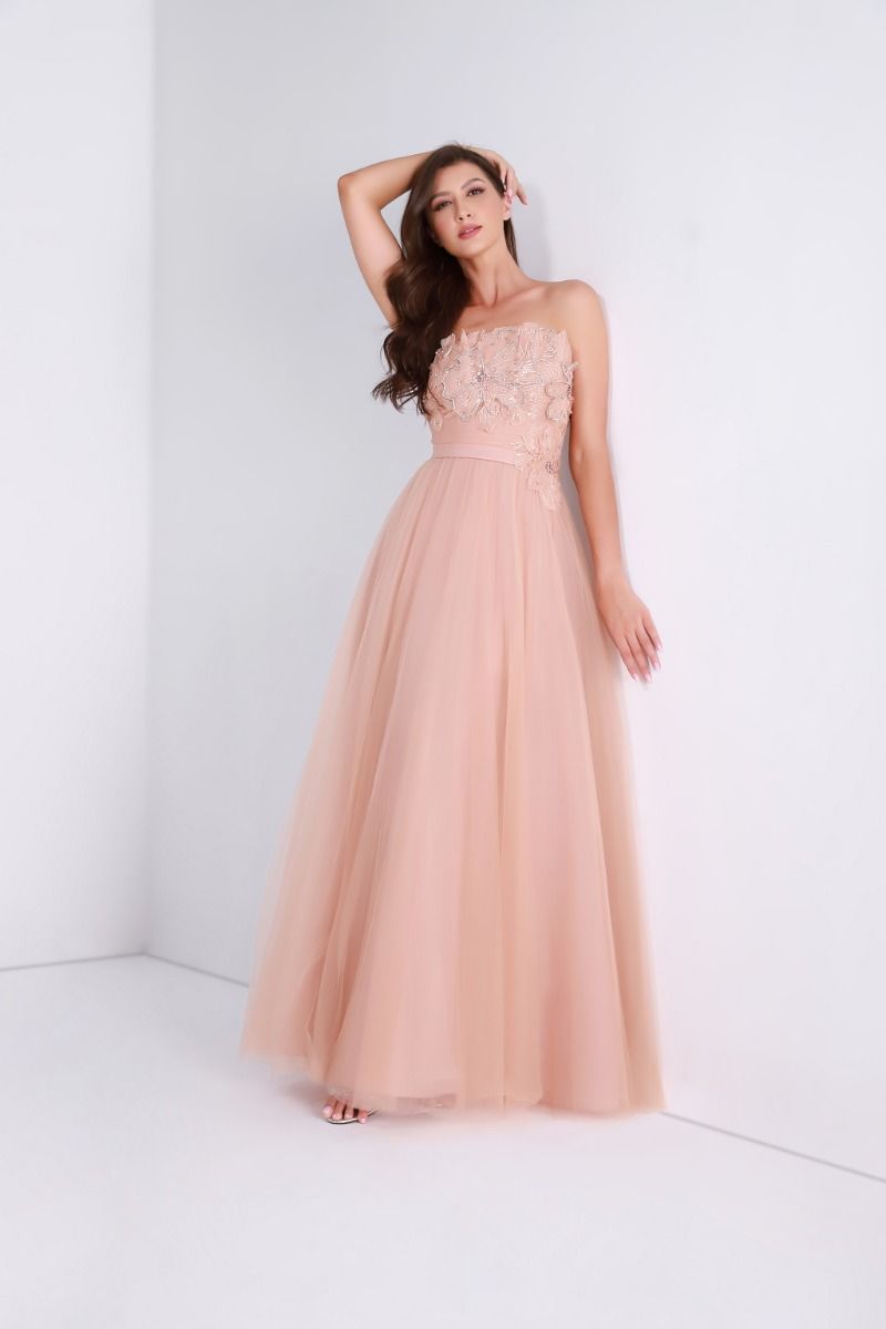 Floral applique dress