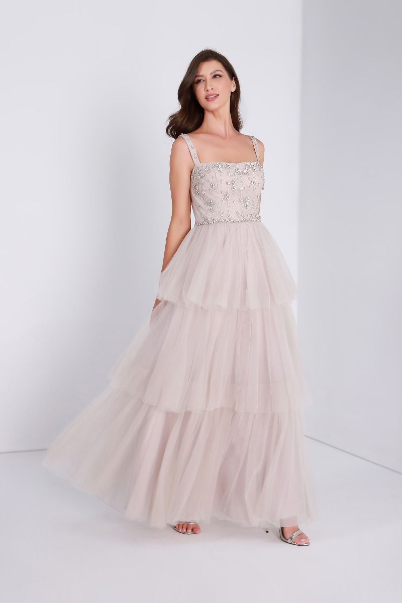 Embellished layered dress