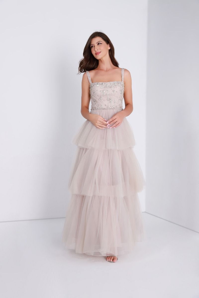 Embellished layered dress