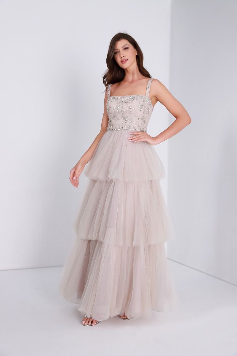 Embellished layered dress