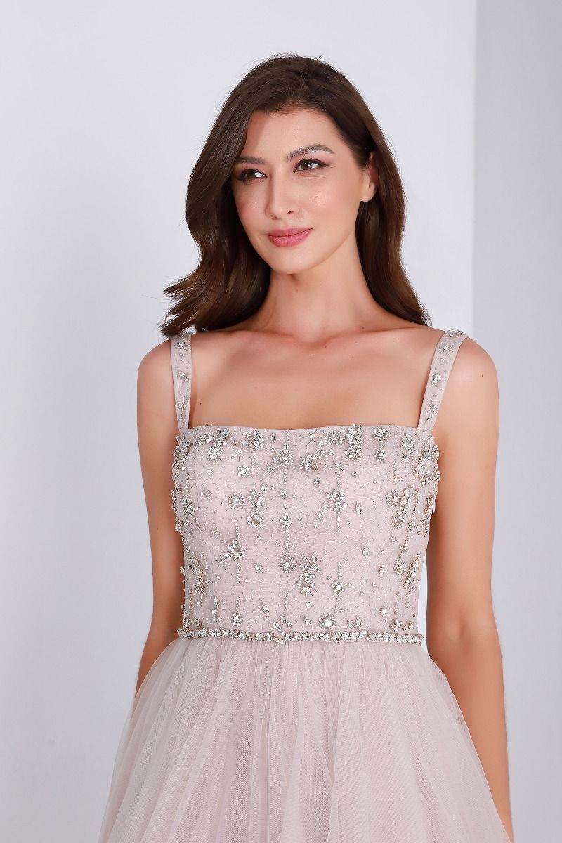 Embellished layered dress
