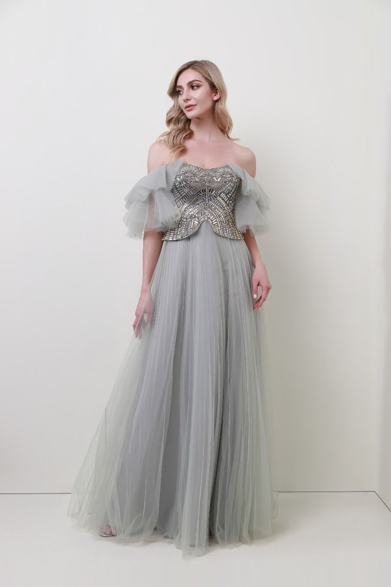 Rhinestones embellishments dress