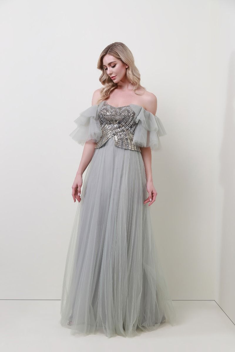 Rhinestones embellishments dress