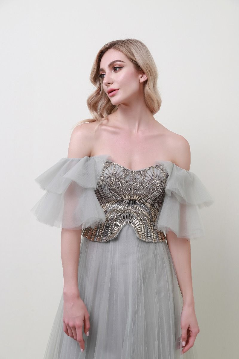 Rhinestones embellishments dress