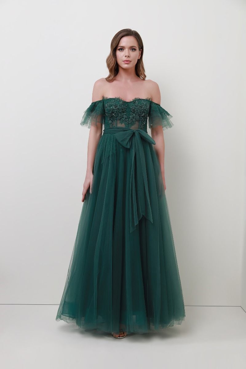 embellished floral appliqué dress