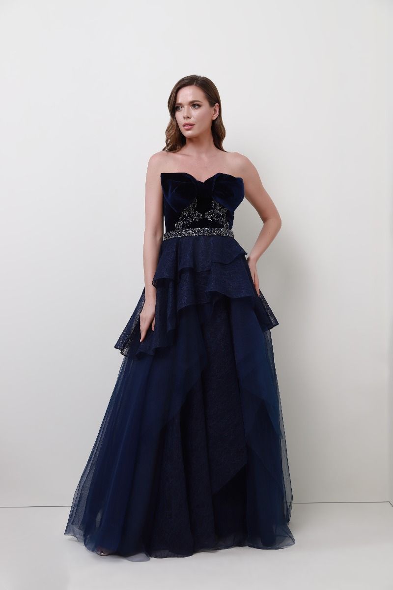 Velvet bow-tie dress