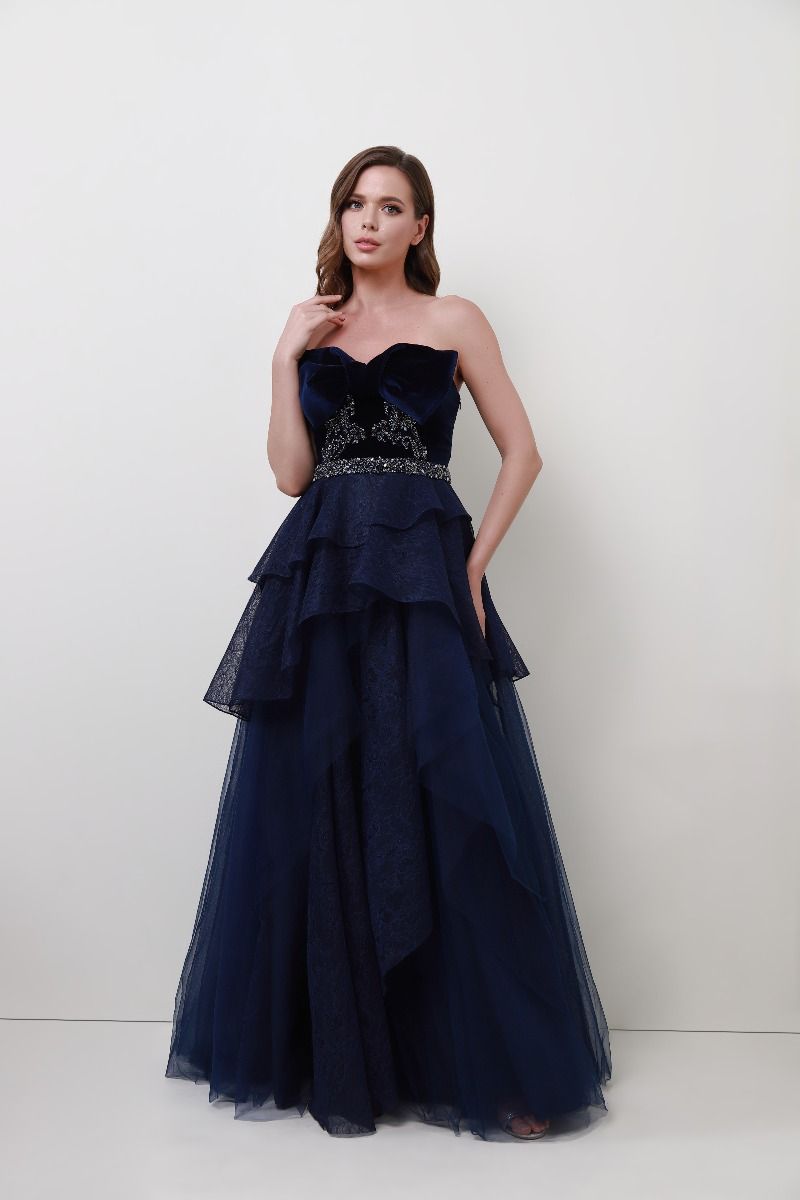 Velvet bow-tie dress