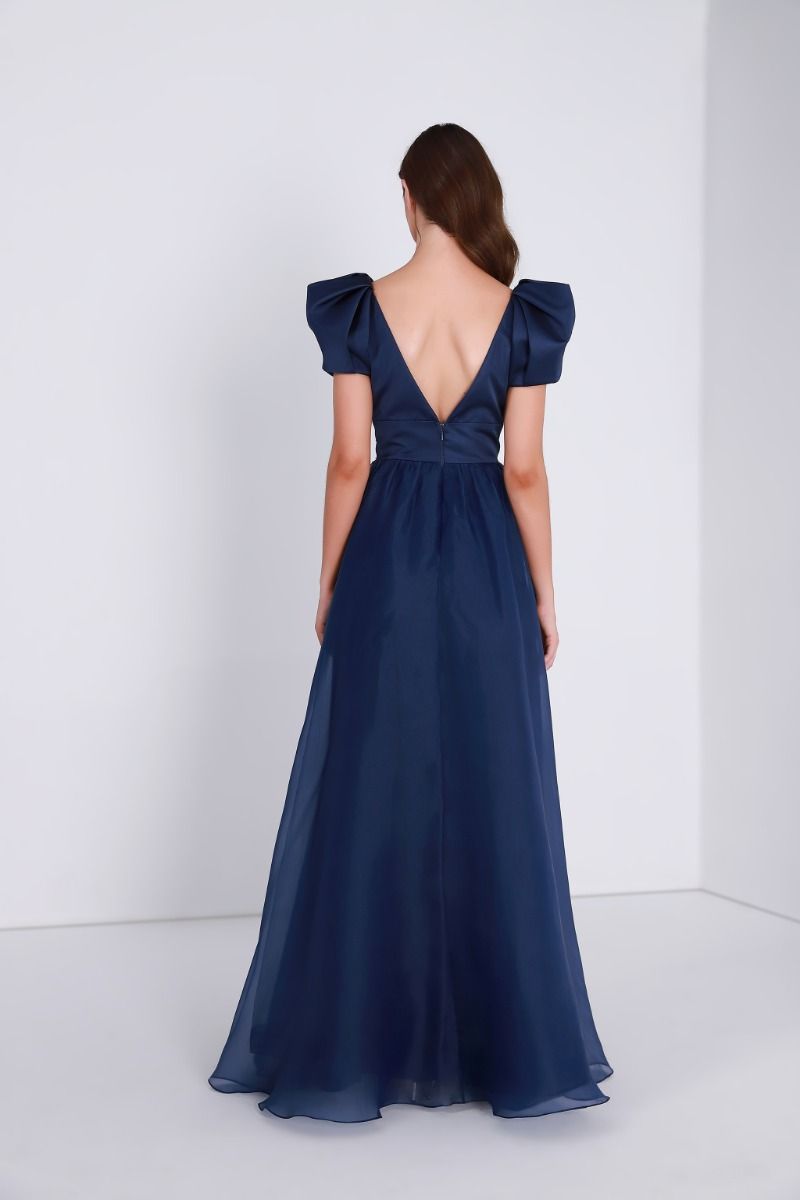 Balloon sleeves embellished dress