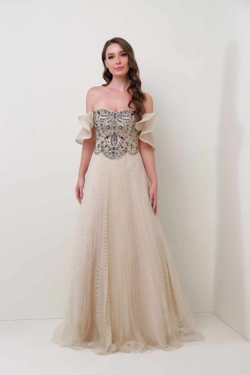 Rhinestones embellishment bustier dress 