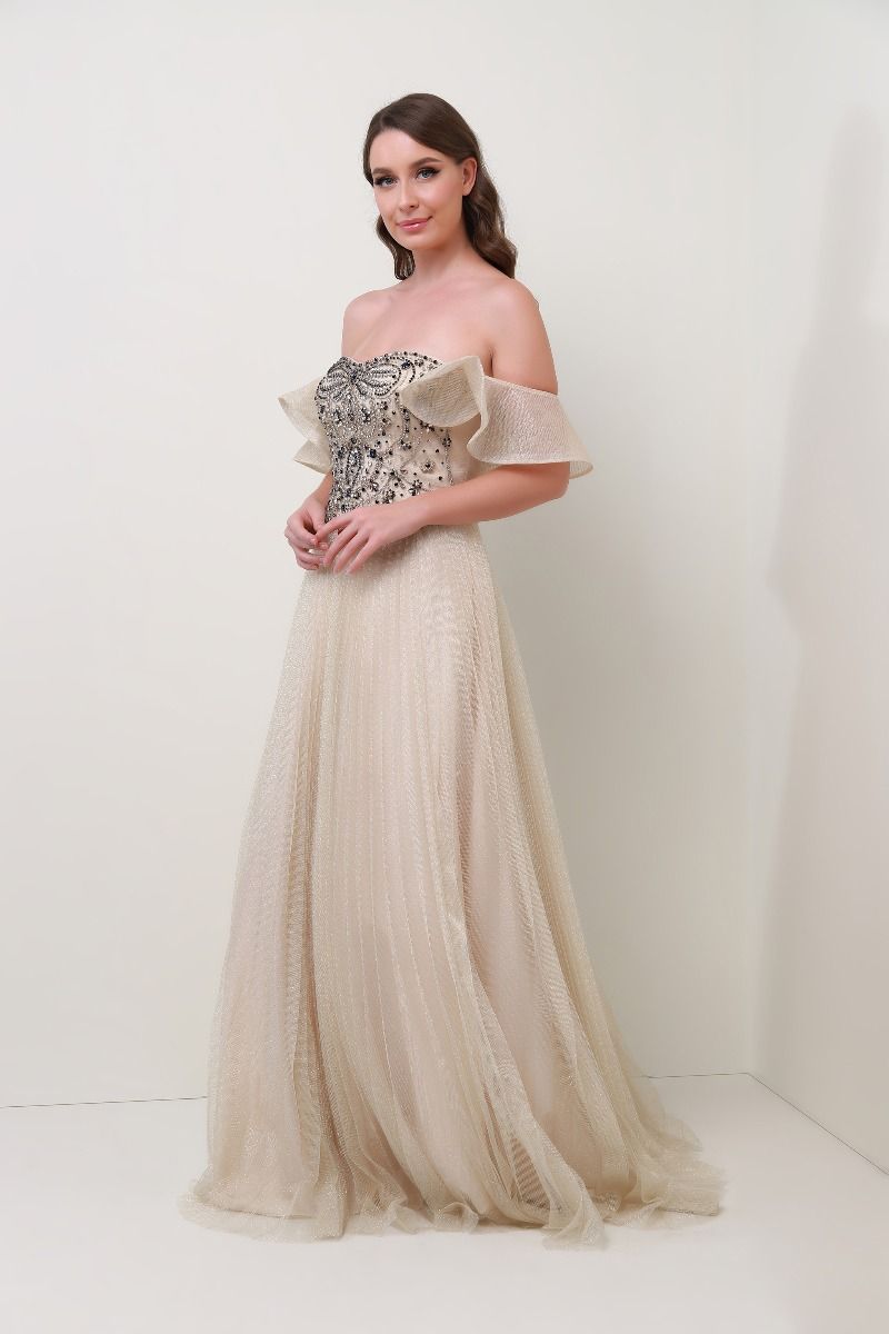 Rhinestones embellishment bustier dress 