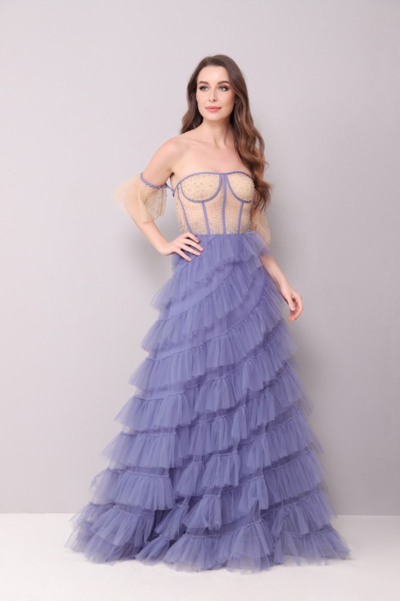Unique ruffled dress