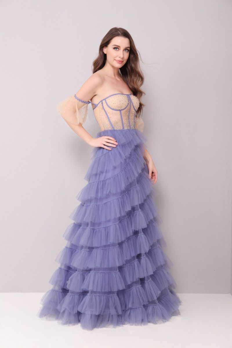 Unique ruffled dress