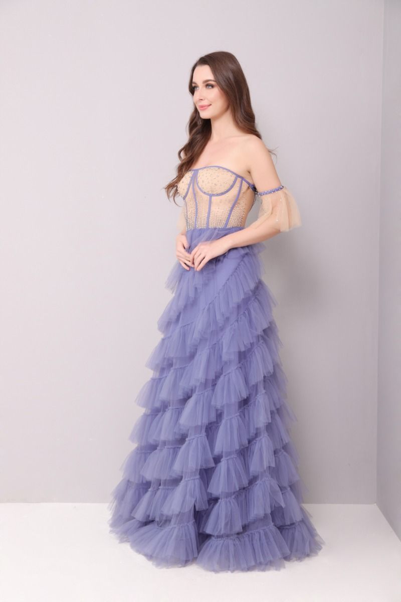 Unique ruffled dress
